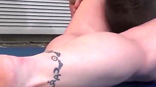 Perfect blonde babe shows him who is the boss