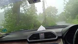 Office Girl Enjoying Roleplay Romance in Car