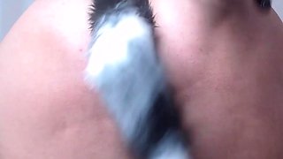 Solo toy masturbation with lonely girl