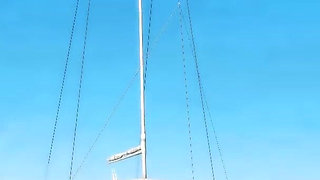 Masturbation station. A sexy young hottie gets fucked outdoor by a nerdy boy