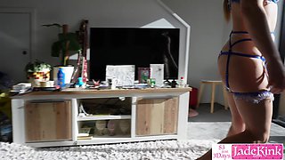 Stunningly beautiful girlfriend giving best blowjob ever