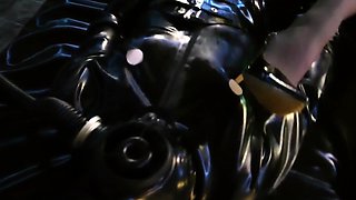 Porn latex movie with foot fetish and blonde mistress