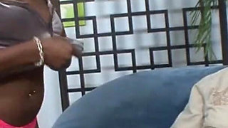 Black Slut Gobbles Massive Black Load