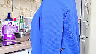 Ebony in the Sexy Kitchen