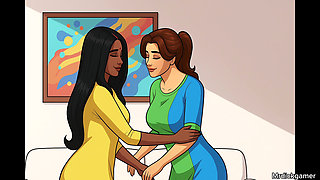 Indian aunty and her stepson sharing threesome indian sex