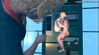 3d animation, big ass, big tits goddesses shawer 4