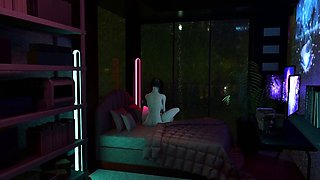 Nexus 3 Cyberpunk sex with busty brunette Extreme deepthroat