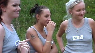 German Amateur Teen Threesome FMM Outdoor Big Tits Brunette DP