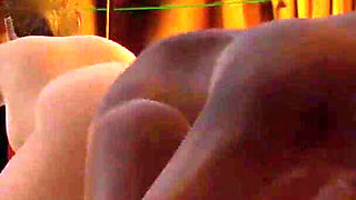 Interracial lesbian double dildo