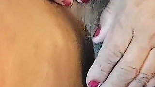 Full Vagina View. Fingering & Stroking My Hairy Pussy