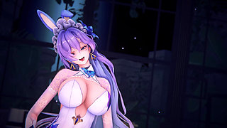 [mmd] Stickysticky; Bunny Girl; Lap Dance; Jerking off