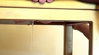 He Is Allowed to Jerk off While the Mistress Pisses in His Mouth
