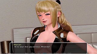 Hentai anime train adventure featuring animated girls at work