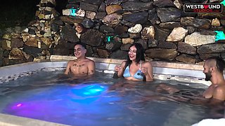 Crazy HARDCORE Three way In The Jacuzzi With Lola Hendricks