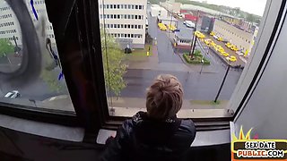 Pulled naughty babe cockbouncing outdoor