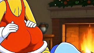 Santa Claus Fucks Married Housewife Marge Simpson on Christmas Day