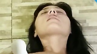 Venezuelan with Big Hairy Pussy Masturbates to Orgasm