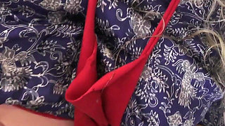 Milking stepson in the kitchen before his date