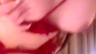 A Big, Sexy Red High-heeled Silk Stocking Secretary Serves the Boss Who Has Been Working for a Whole Day