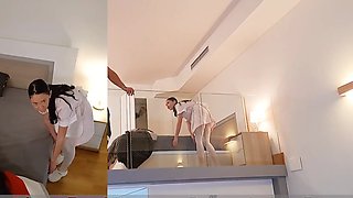 Young Busty Cleaning Lady Fucked by Monster Cock