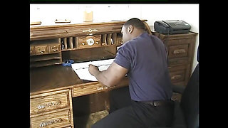 Black and Busty Secretary Banged by Her Black Boss in Office