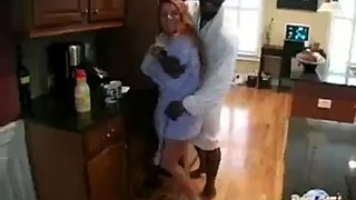 Guy films his horny wife fucking lover s giant BBC in kitchen