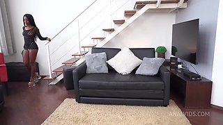 Sexy Black Brazilian Jasminy Villar Fucked By 3 Monster Cocks