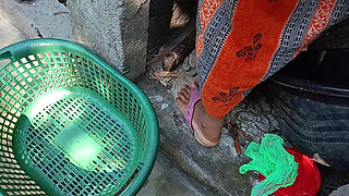 Bangla sound Outdoor bathroom my bhabhi and me new video enjoy