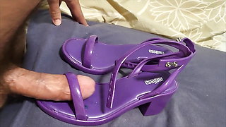 Cum In Purple Melissa High Heels