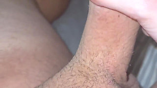 Girlfriend giving a handjob