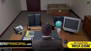 Premium milf takes on school principal's monster cock in his office