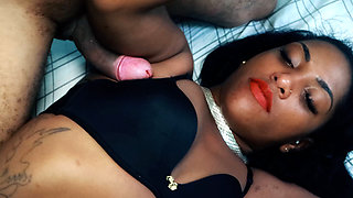 Fucking and Cum in the Armpits of an Ebony Girl