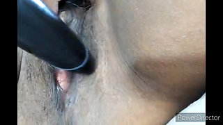 Feeling Good Inserting My Dildo Into My BBW Granny Hairy Pussy