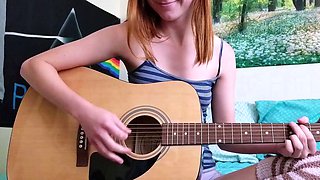 Redhead Teen In Stockings Webcam Toying