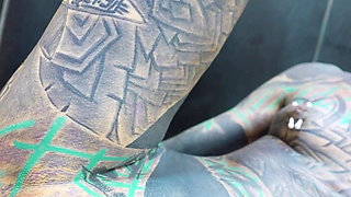 Pornstar Tattoo Artist Gets Assfucked From Customer - Hard Anal, ATM, Facial Cumshoot