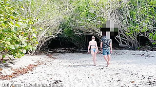 Cheating wife sucks strangers dick at the beach, slut wife blowjob to strangers at the beach, outdoors blowjob, outdoor sex,