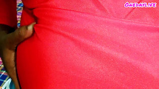 Tamil step sister showing off her moles and squeezing her big boobs naked