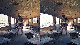 Tatted Up Babe Gets Naked in an Abandoned House