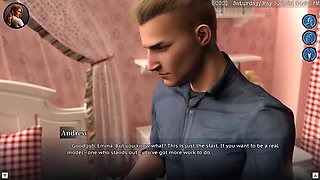 Andrew Grabs Emma's Oil Slick Ass - Amateur MILF Step Sister Anal & Big Tits Fucking