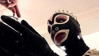 Extreme fetish latex play