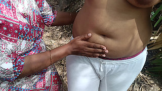 Step sisters enjoying outdoor hot romance