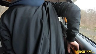 Fake taxi fucking Anal Sex with a hot blonde wearing fantastic crimson underwear