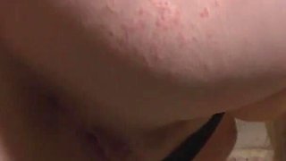 Teen want sperm on her asshole - German