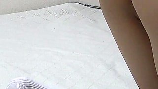 See Through Mini Skirt Uniform Shows Nipples, Thong Panties Wedgie Crotch, Nice Body Japanese Girl's Sexy Apartment Cleaning