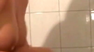 Big natural boobs blonde milf pussy fucking in the bathroom
