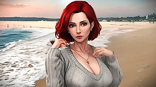 Redhead Mature Beach Babes - 3D Digital Art