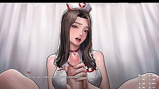 Nurse in sexy lingerie offers help in a hentai adventure
