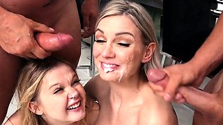 Homemade amateur blonde teen blowjob and cumshot