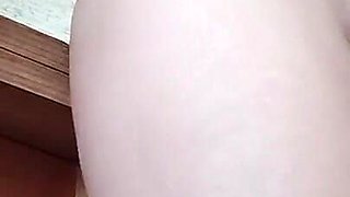 Schoolgirl in Red Panties Masturbates After School While Parents Are Not at Home