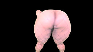 Chocolate Flavor - Black BBW Smoking & Fishnet Strip Dance